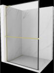 Mexen Kioto+ L perete de duș cu raft Walk-in 70 x 200 cm, model negru, finisaj aurii periat - 800-070-123-55-70 (800-070-123-55-70)