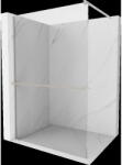 Mexen Kioto+ perete de duș cu suport Walk-in 130 x 200 cm, transparent, nickel periat - 800-130-121-97-00 (800-130-121-97-00)