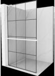Mexen Kioto+ L perete de duș cu raft Walk-in 120 x 200 cm, grilaj negru, alb - 800-120-123-20-77 (800-120-123-20-77)