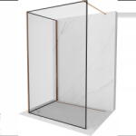 Mexen Kioto perete de duș Walk-in 90 x 90 cm, ramă neagră, aur roz - 800-090-212-60-70-090 (800-090-212-60-70-090)