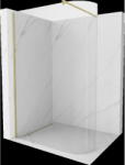 Mexen Kioto-R perete de duș rotunjit Walk-in 110 x 200 cm, transparent 8 mm, aurit periat - 800-110-101-55-06 (800-110-101-55-06)