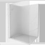 Mexen Kioto L perete de duș Walk-in 110 x 200 cm, dungi, alb - 800-110-103-20-09 (800-110-103-20-09)
