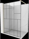 Mexen Kioto panou de duș Walk-in 90 x 200 cm, model negru 8 mm, aură periată - 800-090-101-55-78 (800-090-101-55-78)