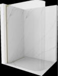 Mexen Kioto L perete de duș curbat Walk-in 80 x 200 cm, transparent, aurit - 800-080-103-50-06 (800-080-103-50-06)