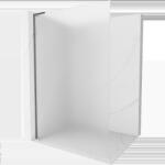 Mexen Kioto L panou de duș Walk-in 110 x 200 cm, înghețat, metal gri - 800-110-103-95-30 (800-110-103-95-30)