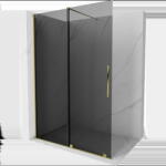 Mexen Velar panel de duș glisant Walk-in 150 x 200 cm, grafit 8 mm, auriu - 871-150-000-43-50 (871-150-000-43-50)