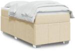 vidaXL krémszínű szövet rugós ágy matraccal 90 x 190 cm (3285440)
