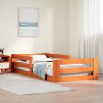 vidaXL viaszbarna tömör fenyőfa ágy matrac nélkül 90 x 190 cm (855695)