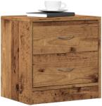 vidaXL antik fa színű szerelt fa éjjeliszekrény 40 x 30 x 40 cm (855924) - vidaxl
