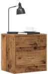 vidaXL 2 db antik fa színű szerelt fa éjjeliszekrény 40 x 30 x 40 cm (855925)
