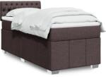 vidaXL sötétbarna szövet rugós ágy matraccal 80 x 200 cm (3289205)