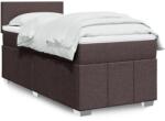 vidaXL sötétbarna szövet rugós ágy matraccal 80 x 200 cm (3289191)