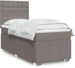 vidaXL tópszínű szövet rugós ágy matraccal 90 x 200 cm (3291569)