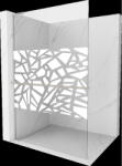 Mexen Kioto+ L zuhanyfal polccal Walk-in 80 x 200 cm, fehér minta, ecetszál - 800-080-123-97-85 (800-080-123-97-85)