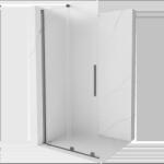 Mexen Velar állítható Walk-in zuhanyfal 90 x 200 cm, homokkő 8 mm, gunmetal - 871-090-000-33-95 (871-090-000-33-95)