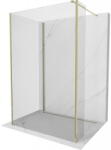Mexen Kioto Walk-in zuhanyfal 130 x 95 x 40 cm, átlátszó, arany - 800-130-095-221-50-00-040 (800-130-095-221-50-00-040)