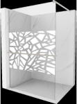 Mexen Kioto+ Walk-in zuhanyfal 140 x 200 cm, fehér minta, kefélt nikkel - 800-140-121-97-85 (800-140-121-97-85)