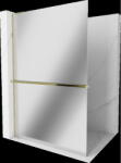 Mexen Kioto+ L zuhanyfal polccal Walk-in 120 x 200 cm, tükör, arany - 800-120-123-50-50 (800-120-123-50-50)