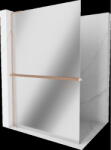 Mexen Kioto+ L zuhanyfal polccal Walk-in 100 x 200 cm, tükör, bronz csiszolt - 800-100-123-65-50 (800-100-123-65-50)