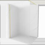 Mexen Kioto Walk-in zuhanyfal 100 x 200 cm, matt 8 mm, arany fényezett - 800-100-101-55-30 (800-100-101-55-30)