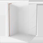 Mexen Kioto L Walk-in zuhanyfal 110 x 200 cm, matt, rózsaarany - 800-110-103-60-30 (800-110-103-60-30)