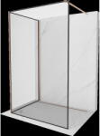 Mexen Kioto Walk-in zuhanyfal 140 x 70 cm, fekete minta, fényes réz - 800-140-212-65-70-070 (800-140-212-65-70-070)