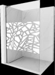 Mexen Kioto L Walk-in zuhanykabin 120 x 200 cm, fehér minta, gun gray fényezett - 800-120-103-66-85 (800-120-103-66-85)
