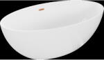 Mexen Nike szabadon álló kád 175 x 100 cm, fehér, csiszolt réz lefolyó - 54071751000-65 (54071751000-65)