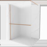 Mexen Kioto+ zuhanyfal Walk-in 80 x 200 cm, fagyos, brushed réz - 800-080-121-65-30 (800-080-121-65-30)