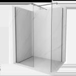 Mexen Kioto Walk-in zuhanyfal 115 x 100 cm, átlátszó, gun metal - 800-115-202-95-00-100 (800-115-202-95-00-100)