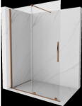 Mexen Velar kihúzható zuhanyfal Walk-in 130 x 200 cm, átlátszó 8 mm, rózsa arany - 871-130-000-03-60 (871-130-000-03-60)
