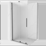 Mexen Velar toló zuhanyfal Walk-in 70 x 200 cm, matt 8 mm, gun szürke kefélt - 871-070-000-33-66 (871-070-000-33-66)