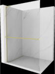 Mexen Kioto+ L zuhanyfal polccal Walk-in 65 x 200 cm, átlátszó, arany kefélt - 800-065-123-55-00 (800-065-123-55-00)