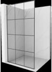 Mexen Kioto L zuhanyfal Walk-in 120 x 200 cm, fekete minta, csiszolt nikkel - 800-120-103-97-77 (800-120-103-97-77)