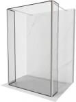 Mexen Kioto szabadon álló zuhanyfal 90 x 30 x 30 cm, fekete minta, csiszolt nikkel - 800-090-030-222-97-70-030 (800-090-030-222-97-70-030)