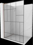Mexen Kioto L Walk-in zuhanyfal 90 x 200 cm, fekete mintás, csiszolt réz - 800-090-103-65-78 (800-090-103-65-78)