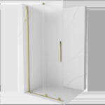Mexen Velar férfi zuhanyfal tolóajtós Walk-in 80 x 200 cm, matt 8 mm, arany - 871-080-000-33-50 (871-080-000-33-50)