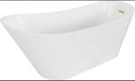 Mexen Alta szabadon álló fürdőkád 170 x 75 cm, fehér, arany kefélt átszúrás - 52141707500-55 (52141707500-55)