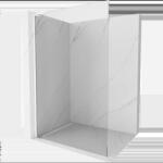 Mexen Kioto L Walk-in zuhanyfal 100 x 200 cm, átlátszó, fehér - 800-100-103-20-00 (800-100-103-20-00)