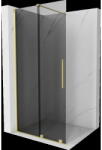 Mexen Velar összecsukható Walk-in zuhanyfal 85 x 200 cm, grafit 8 mm, arany kefélt - 871-085-000-43-55 (871-085-000-43-55)