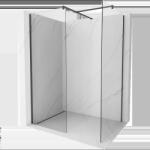 Mexen Kioto Walk-in zuhanyfal, 160 x 120 cm, átlátszó, fekete - 800-160-202-70-00-120 (800-160-202-70-00-120)