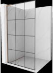 Mexen Kioto L zuhanyzó fal Walk-in 120 x 200 cm, fekete minta, fényes réz - 800-120-103-65-77 (800-120-103-65-77)