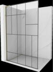 Mexen Kioto L Walk-in zuhanyfal 80 x 200 cm, fekete minta, arany - 800-080-103-50-78 (800-080-103-50-78)