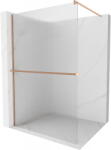 Mexen Kioto+ zuhanyfal polccal Walk-in 120 x 200 cm, átlátszó, kávé arany - 800-120-121-65-09 (800-120-121-65-09)