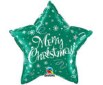  Merry Christmas Green Star, Karácsonyi fólia lufi 51 cm (MLG998086)