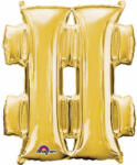  Gold, Arany mini fólia lufi hashtag ikon 33 cm (DPA3306701) - kreativjatek