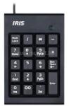 IRIS B-15 numerikus vezetékes billentyűzet (fekete) (IRIS_B-15) (IRIS_B-15)