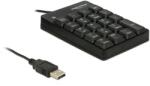 Delock USB numerikus billentyűzet 19 billentyűvel (fekete) (12481)