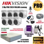  Hikvision 2MP PRO 7 Kamerás Szereld Magad TurboHD Csomag RJ45 balunnal és készre szerelt UTP kábellel