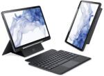Dux Ducis tok álló, bőr hatású (FLIP, mágneses bluetooth billentyűzet, asztali tartó, QWERTY, angol nyelvű) FEKETE GP-154696 (GP-154696)